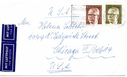 57752 - Berlin - 1974 - 1DM Heinemann MiF A LpBf BERLIN - SOZIALWAHLEN ... -> Chicago, IL (USA) - Storia Postale