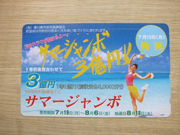 110-016 Lady On Beach,advertisement,used With A Little Scratchs - Japon