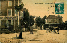 Beaurepaire * Avenue De La Gare * Restaurant * Attelage * Cpa Toilée Colorisée - Beaurepaire