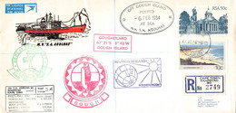 SOUTH AFRICA - POSTED AT SEA OFF GOUGH ISLAND 1984 / GR241 - Storia Postale