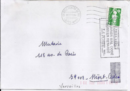 LETTRE RETARDEE POUR NIORT / SECAP "COURRIER MAL CODE" DE VERSAILLES / 1990 - Crash Post