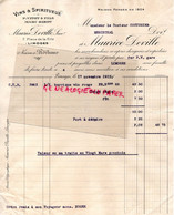 87- LIMOGES- FACTURE P. VITET & FILS-MARC BIROT- MAURICE DEVILLE-7 PLACE CITE- BORDEAUX-DOCTEUR COUTURIER MERINCHAL-1911 - Alimentos