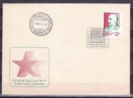 Hungary 1989 Famous People Gyetvai Janos FDC - Lettres & Documents