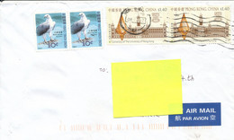 Hong Kong Cover Sent To Denmark 8-7-2012 Topic Stamps BIRDS - Covers & Documents
