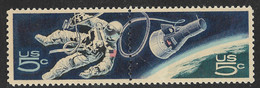 EE.UU. -  Fx. 936 - Yv. 834/5 - Caminata Espacial - Se-tenant - 1967 - ** - Amérique Du Nord