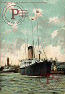 RMS GERMANIC LEAVING LANDING STAGE LIVERPOOL WHITE STAR LINE SHIP BATEAU - Piroscafi