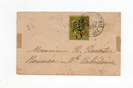 !!! NOUVELLE CALEDONIE, LETTRE LOCALE DE NOUMEA POUR NOUMEA DE 1893 - Covers & Documents