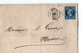 TB 3274 - 1863 - LSC - Lettre De CETTE Pour NIMES - 1849-1876: Klassik