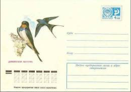 Birds 1977 MNH USSR Postal Stationary Cover Swallows - Schwalben