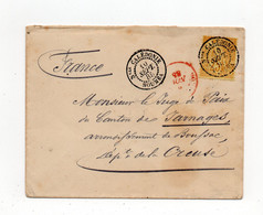 !!! NOUVELLE CALEDONIE, LETTRE DE NOUMEA DE 1885 POUR LA CREUSE - Cartas & Documentos