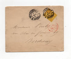 !!! NOUVELLE CALEDONIE, LETTRE DE NOUMEA DE 1886 POUR BORDEAUX - Storia Postale