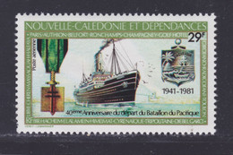 NOUVELLE CALEDONIE AERIENS N°  214 ** MNH Neuf Sans Charnière (d0879) Bataillon Du Pacifique - 1981 - Unused Stamps