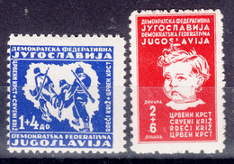 Yugoslavia Republic 1945 Mi#459-460 Mint Hinged - Unused Stamps