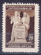 Yugoslavia Republic, Post-War Constitution 1945 Mi#491 I, Mint Never Hinged - Unused Stamps
