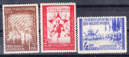 Yugoslavia Republic 1947 Mi#521-523 Mint Hinged - Ungebraucht