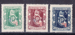 Yugoslavia Republic 1948 Mi#539-541 Mint Hinged - Unused Stamps