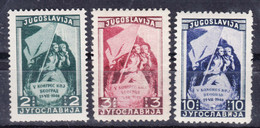 Yugoslavia Republic 1948 Mi#542-544 Mint Never Hinged - Ungebraucht