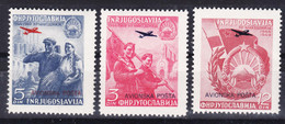 Yugoslavia Republic 1949 Airmail Mi#575-577 Mint Never Hinged - Ungebraucht