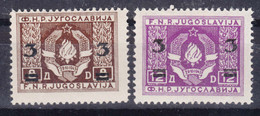 Yugoslavia Republic 1949 Mi#581-582 Mint Hinged - Ongebruikt