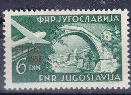 Yugoslavia Republic 1951 Airmail Mi#653 Mint Hinged - Ongebruikt