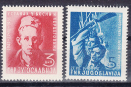 Yugoslavia Republic 1951 Mi#664-665 Mint Never Hinged - Ongebruikt