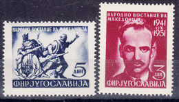 Yugoslavia Republic 1951 Mi#672-673 Mint Never Hinged - Unused Stamps