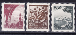 Yugoslavia Republic 1952 Mi#704-706 Mint Hinged - Ungebraucht