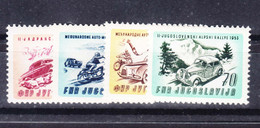 Yugoslavia Republic 1953 Auto-Moto Sport Mi#724-727 Mint Hinged - Unused Stamps
