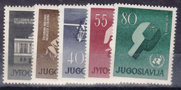 Yugoslavia Republic 1960 Mi#930-934 Mint Never Hinged - Unused Stamps