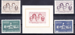 Yugoslavia Republic 1961 Mi#958-961 And Block 7 Mint Never Hinged - Unused Stamps