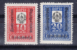 Yugoslavia Republic 1944 Porto Mi#74-75 Mint Never Hinged - Unused Stamps