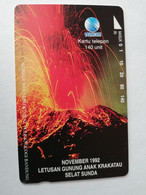 INDONESIA MAGNETIC/TAMURA  140 UNITS   VULKANOLOGI BANDUNG  NOV 9192  KRAKATAU      MINT Card   **9395 ** - Indonesia