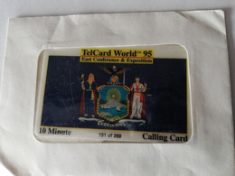 UNITED STATES /10 MINUTE/ TELCARD WORLD 95/ CARD 151 FROM 250 EX -   MINT IN SEALED COVER    LIMITED EDITION ** 9400** - Sammlungen