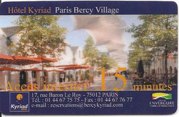 Carte Passman D'acces à Internet - Hotel Kyriad Paris Bercy Village  - Utilisée Luxe Ou TTB. - Prepaid Cards: Other