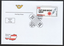 AUSTRIA 2022 COVID - 19 WARRIORS CORONAVIRUS Vaccination - Plaster Made Stamp, Odd, Unusual FDC (**) - Neufs