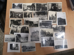 LOT De 49 PHOTOS Allemandes De La Guerre 39/45 En France Et Belgique, Blitzrieg, Soldats, Paysages, Destructions. - 1939-45