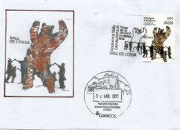 ANDORRA.2022. Danse De L'Ours (Culture Populaire) FDC Premier Jour Andorra La Vella.  AND.ESP (Haute Faciale) - Covers & Documents