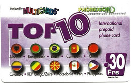 Switzerland: Prepaid Multicards - Top 10/30 Logo Links - Zwitserland