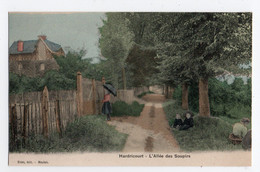 HARDRICOURT * YVELINES * L'ALLEE DES SOUPIRS * Carte Colorisée * éditeur Ridet, Meulan - Hardricourt