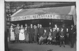 CPA 75 PARIS XIe CARTE PHOTO CERTAINEMENT AVENUE LEDRU ROLLIN CAFE RESTAURANT J.LANGE - Paris (11)