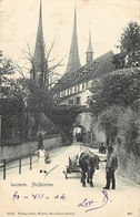 Delcampe - SUISSE LUZERN HOFKIRCHE ATTELAGE DE BOEUF - Luzern