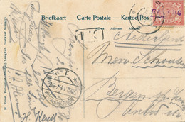 Nederlands Indië - 1911 - 5c Cijfer Op Ansicht Van L GALANG Naar Bergen Op Zoom / Nederland - Batakgroep - Netherlands Indies