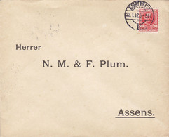 Denmark C. J. CHRISTENSEN Brotype KJØBENHAVN K. 1912 Cover Brief Brotype ASSENS (Arr.) 10 Øre Frederik VIII. - Lettres & Documents