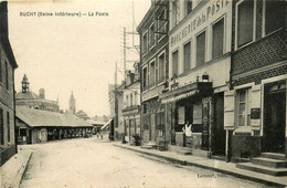 Buchy * Rue Et La Poste * Boucherie De La Poste Et Les Halles - Buchy