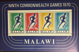 Malawi 1970 Commonwealth Games Minisheet MNH - Malawi (1964-...)