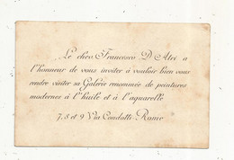 Invitation , Le Chev. Francesco D'Atri , Galerie De Peintures Modernes , Rome , Amor Sacro E Profano , Tiziano - Unclassified