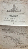 Amour De L’ordre Pétition Réquisition 1200 Bêtes à Cornes 19 Fructudose An 3 1794 Vignette Municipalité De Gand - Historical Documents