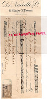 49- ST SAINT HILAIRE  SAINT FLORENT- RARE MANDAT TRAITE  DE NEUVILLE -DENEUVILLE-VINS MOUSSEUX- 1910 - Lebensmittel