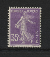Frankreich Michel Nr. 121 X ** Semeuse 35c. Weißes Papier, Yvert No. 141 ** NsC Type II, LUXE, 2 Scans - 1906-38 Sower - Cameo