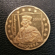 Essai Monnaie Prototype "20 Cent Principauté D'Andorre 2003 - Andorra - Charlemagne" - Andorra